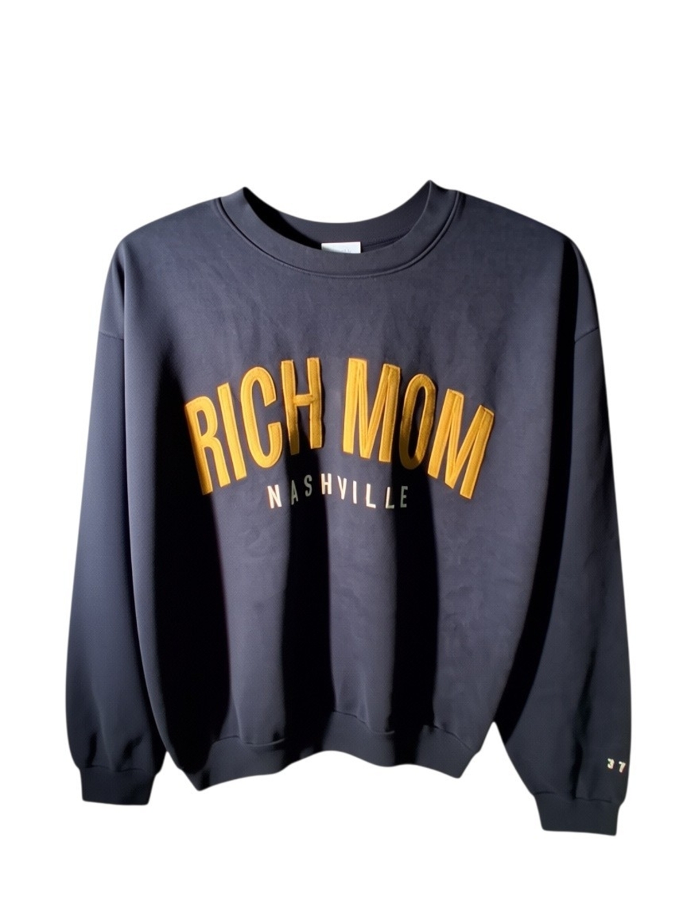 NAVY BLUE "Rich Mom" Nashville Crewneck Sweatshirt